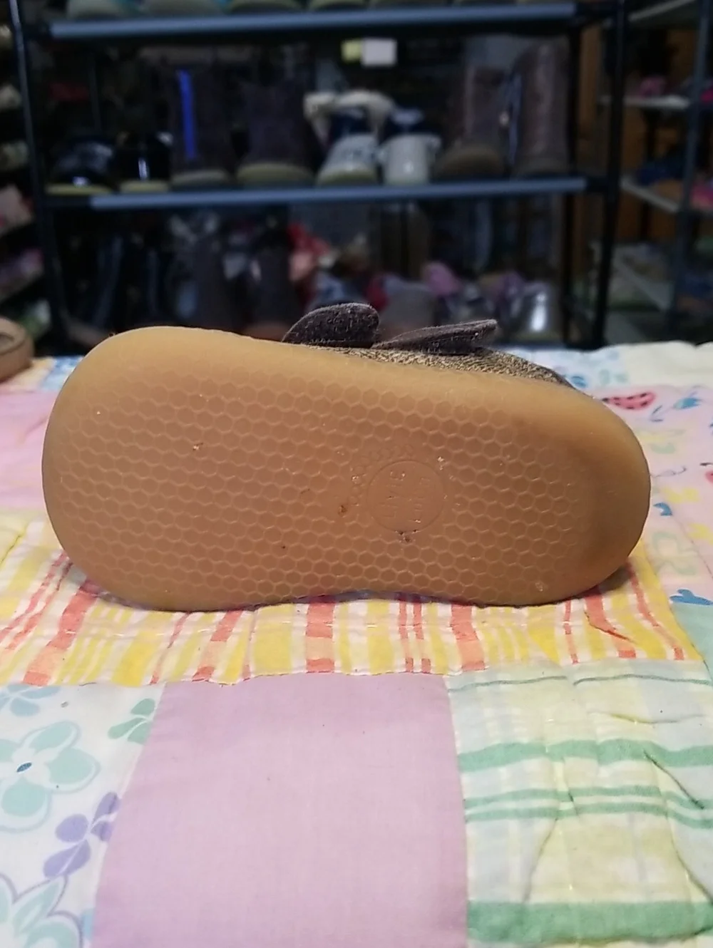 Livie & Luca Brown and Tan Toddler Velcro Walker Shoes Size 4
